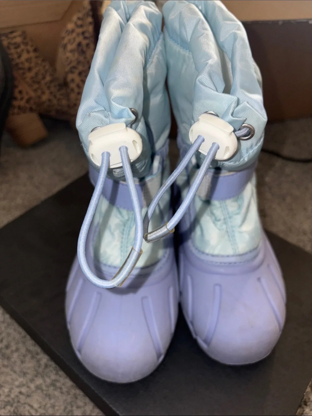 Sorel Kids' Light Blue and Lavender Elsa Snow Boots